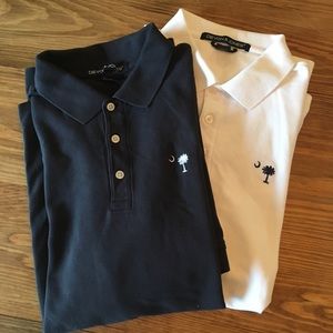 Mens Navy White Polo Set Of 2 Palmetto S Carolina